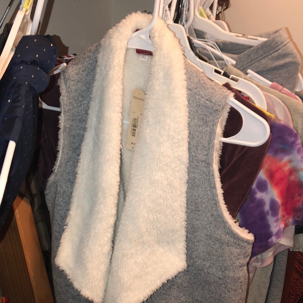a fuzzy fashionable vest